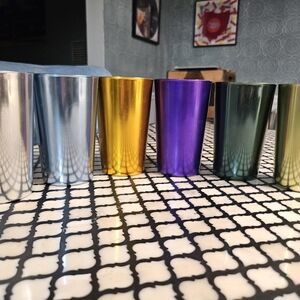 Colorful Metallic Drinkware Set